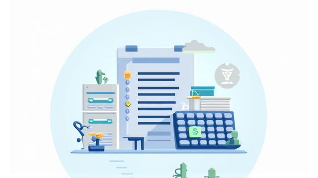 Ícono de gestión de nómina con calculadora y documentos